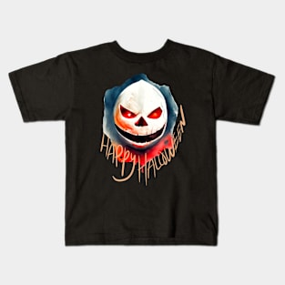 Happy Halloween Skeleton Face Kids T-Shirt